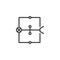 Wiring diagram line icon