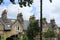 Wiring and striking chimneys in the city Bath.