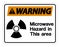 Wirning Microwave Hazard Sign Isolate On White Background,Vector Illustration