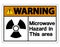 Wirning Microwave Hazard Sign on white background,Vector illustration