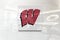 Wisconsin badgers on glossy office wall realistic texture