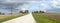 Wisconsin Dairy Farm Country Road Panoramic Banner