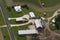 Wisconsin Dairy Farm Seen From Above Aerial View