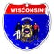 Wisconsin Flag Icons As Interstate Sign