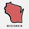 Wisconsin map outline