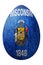 Wisconsin state flag Easter Egg, Wisconsin Happy Easter