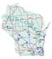 Wisconsin State Interstate Map