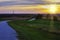 Wisconsin sunset over the ridges and valleys