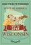 Wisconsin vector illustration in vintage style. Americas dairy country. Travel postcard.