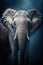 Wisdom and Grace: A Majestic Portrait of an Elderly Elephant in Exquisite Detail. Generative AI