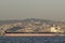 Wisdom line cargo ship sails the Bosphorus