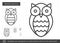 Wisdom owl line icon.