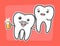 Wisdom tooth causes pain concept.