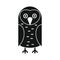 Wise forest owl black simple silhouette vector icon