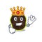 A Wise King of firmicutes mascot design style with gold crown