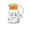 A Wise King of hotel slippers mascot design style with gold crown