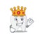 A Wise King of tooth mascot design style with gold crown