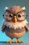Wise Owl Cartoon Character