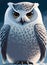 Wise Owl Perched on a Iceburg - Vector Illustration