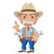 Wise Sheriff, cartoon character in Wild West