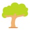 Wise wisdome tree calm relax single isolated icon with flat style