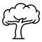 Wise wisdome tree calm relax single isolated icon with outline style