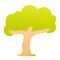 Wise wisdome tree calm relax single isolated icon with smooth style