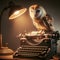 Wise Words: Owl & Typewriter