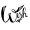 Wish lettering. Creative Motivation Quote.