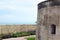 Wish Tower and pretty walled flower gardens in Eastbourne, East Sussex