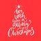 We wish you a Merry Christmas text. Calligraphy text for greeting cards