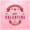 We wish you a very happy Valentine typographic card with pattern