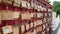 Wishes written on wooden plates in a Buddhist Temple in Japan