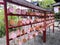 Wishing shelf in Kyoto Temple, Japan