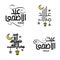 Wishing You Very Happy Eid Written Set Of 4 Arabic Decorative Calligraphy. Useful For Greeting Card and Other Material