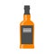 Wiskey bottle beverage liquid party symbol. Cognac glass object celebration vector icon alcohol