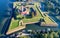 Wisloujscie Fortress in Gdansk, Poland. Aerial view