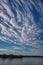 wispy cirrus clouds high in the atmosphere