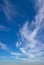 Wispy clouds vertical sky panorama