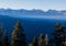 Wispy Fog in Front of High Sierras