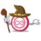 Witch Aeternity coin mascot cartoon
