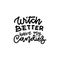 Witch better have my candy. Black on white Sticker for social media content. Vector hand drawn illustration design for t shirt
