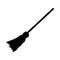 Witch broom icon, simple style