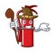 Witch fire extinguisher mascot cartoon