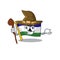 Witch flag lesotho isolated in the character