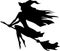 Witch flying on a broomstick