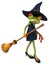 Witch frog - 3D Illustration