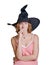 Witch girl in a halloween black hat