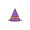 Witch hat filled outline icon