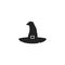 Witch Hat Glyph Vector Icon, Symbol or Logo.